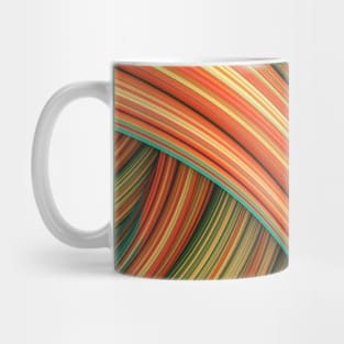 Fountain Flux Red, Green and Orange Abstract Minimal Artwork Mug